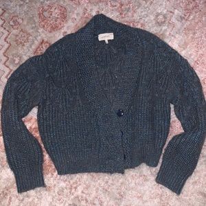 The GREAT. Blue Sparkle Cardigan
